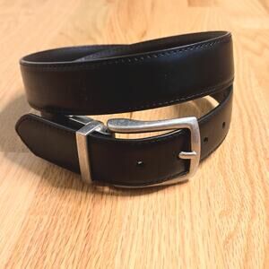 Mossy Oak men's Reversible Belt- Black/brown silver toned buckle sz32-34